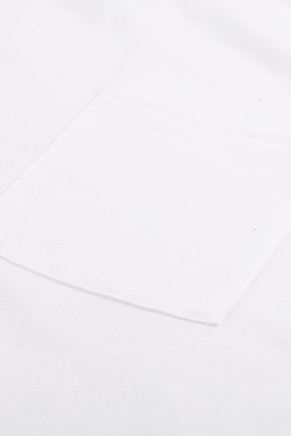 Black Pocketed Tee with Side Slits