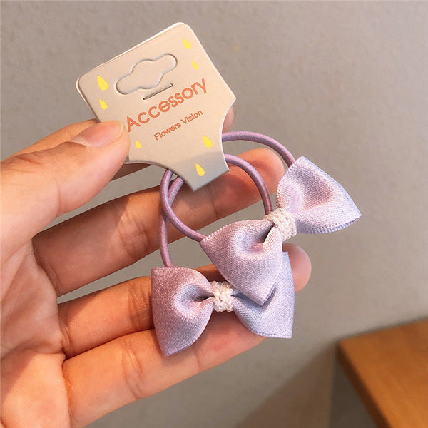 Children's Jewelry Fabric Bowknot Rubber Band Card Pack