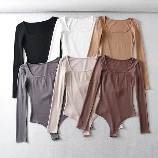 Early Spring Brushed Versatile T-shirt Jumpsuit