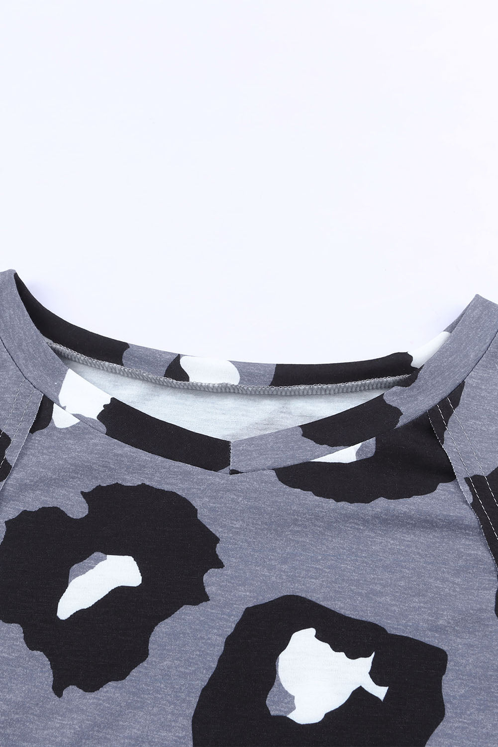 Leopard Pocket Short Sleeve Drawstring Lounge Set