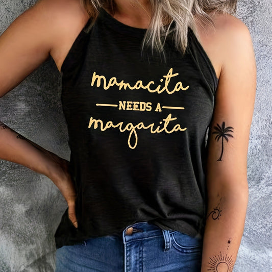 Women's Printed Sleeveless Vest T-shirt