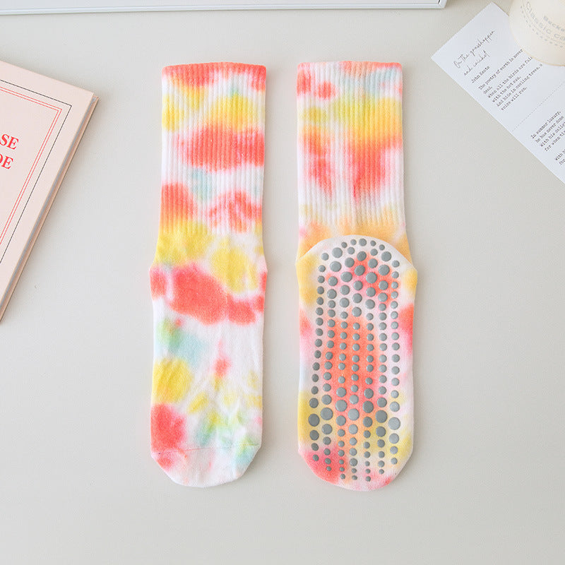 Cotton Calf Medium Stockings Professional Fitness Exercise Pilates Non-slip Yoga Socks