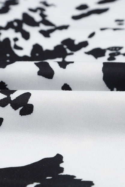 Brown Cow Print Racerback Tank Top