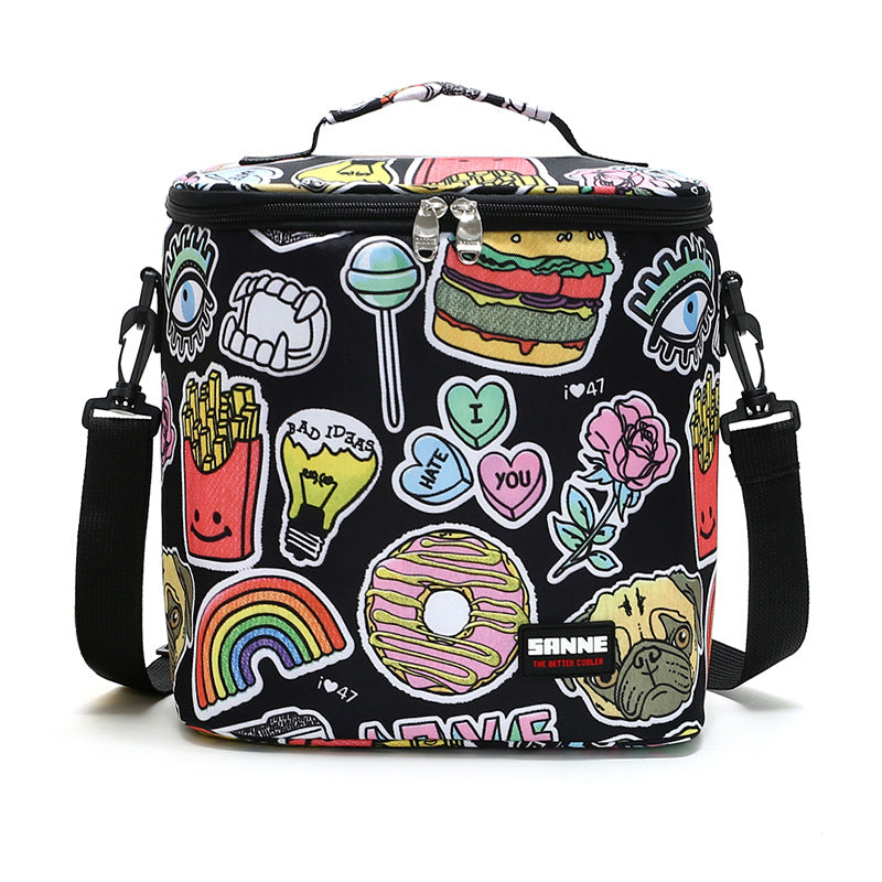 Outdoor Large Capacity Picnic Ice Pack Oxford Cloth Lunch Box PVC Insulated Bag