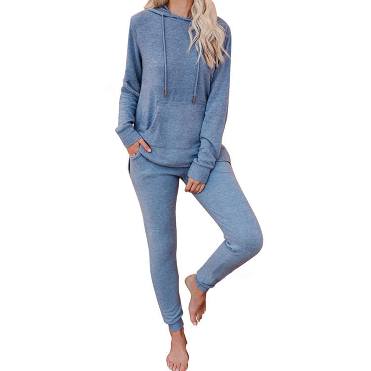 Two-piece Women's Home Casual Hooded Sweater
