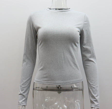 Casual Trousers European And American Tight Short Sleeve Top And Trousers Simple