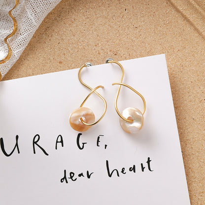 Sweet girl brown earrings literary retro cool acrylic plush earrings wild net red earrings