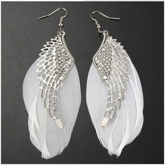 Vintage feather earrings