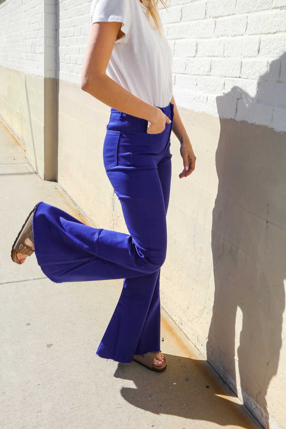 All You Need Sapphire High Waist Flare Leg Denim Jeans