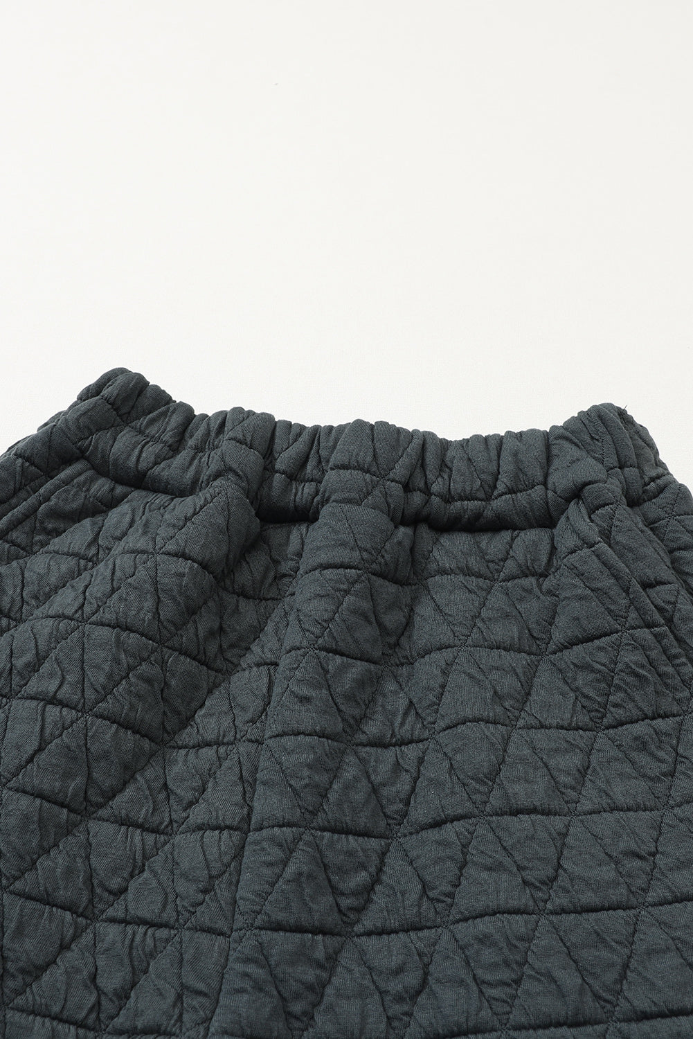Light Grey Drop Shoulder Quilted Patchwork Kangaroo Pocket Hoodie