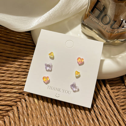 Glitzy Laser Silver Stud Earrings