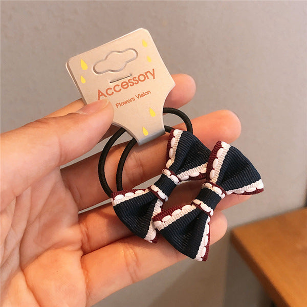 Children's Jewelry Fabric Bowknot Rubber Band Card Pack