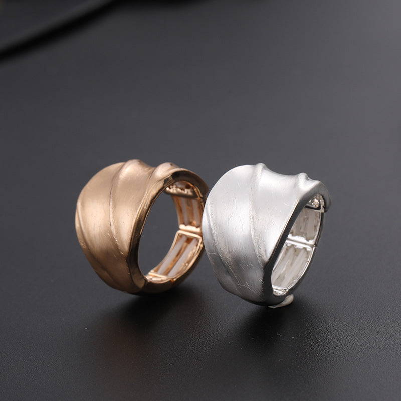 Elastic Metal Ladies Brushed Ring Wholesale