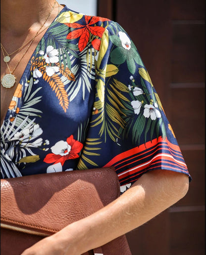 Women's Cardigan Lace-up Vacation Sun Protection Clothing Bohemian Printed Dress