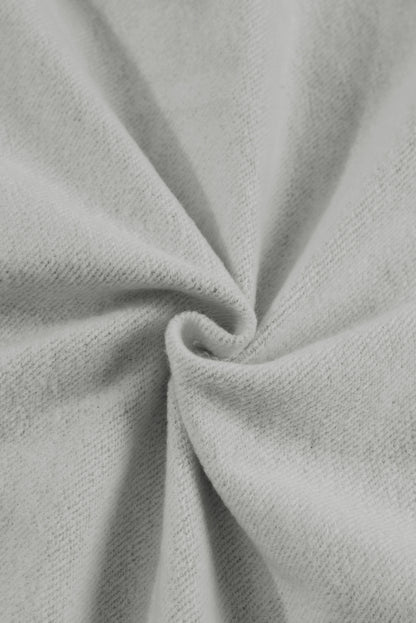 Khaki Printed Plaid Sleeve Patchwork Collared Textured Sweatshirt