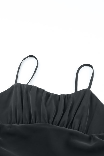 Orange Spaghetti Straps Backless Knot Wide-Leg Jumpsuit