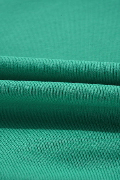 Mint Green Rainbow Colorblock Striped Pullover Sweatshirt