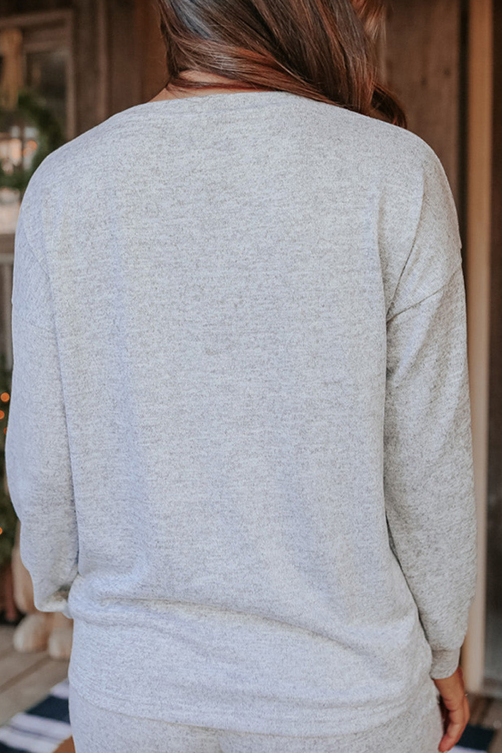 Spinach Green Long Sleeve Pullover and Jogger Pants Lounge Set