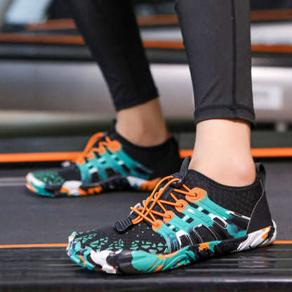 Men's Off-road Running Shoes, Lightweight Exercise Scattered Barefoot Shoes Non-slip Outdoor Walking Pumps