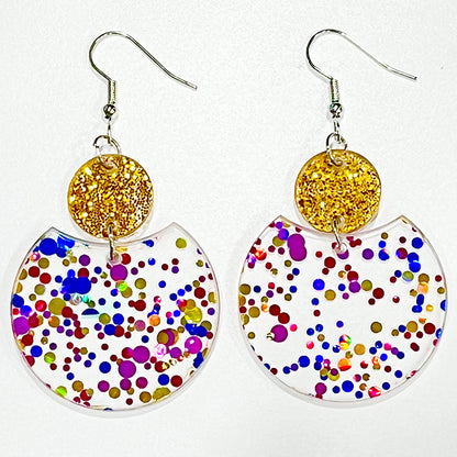 Christmas Geometric Simple Sequins Transparent Earrings