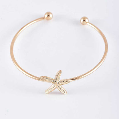 Starfish shell pearl combination bracelet