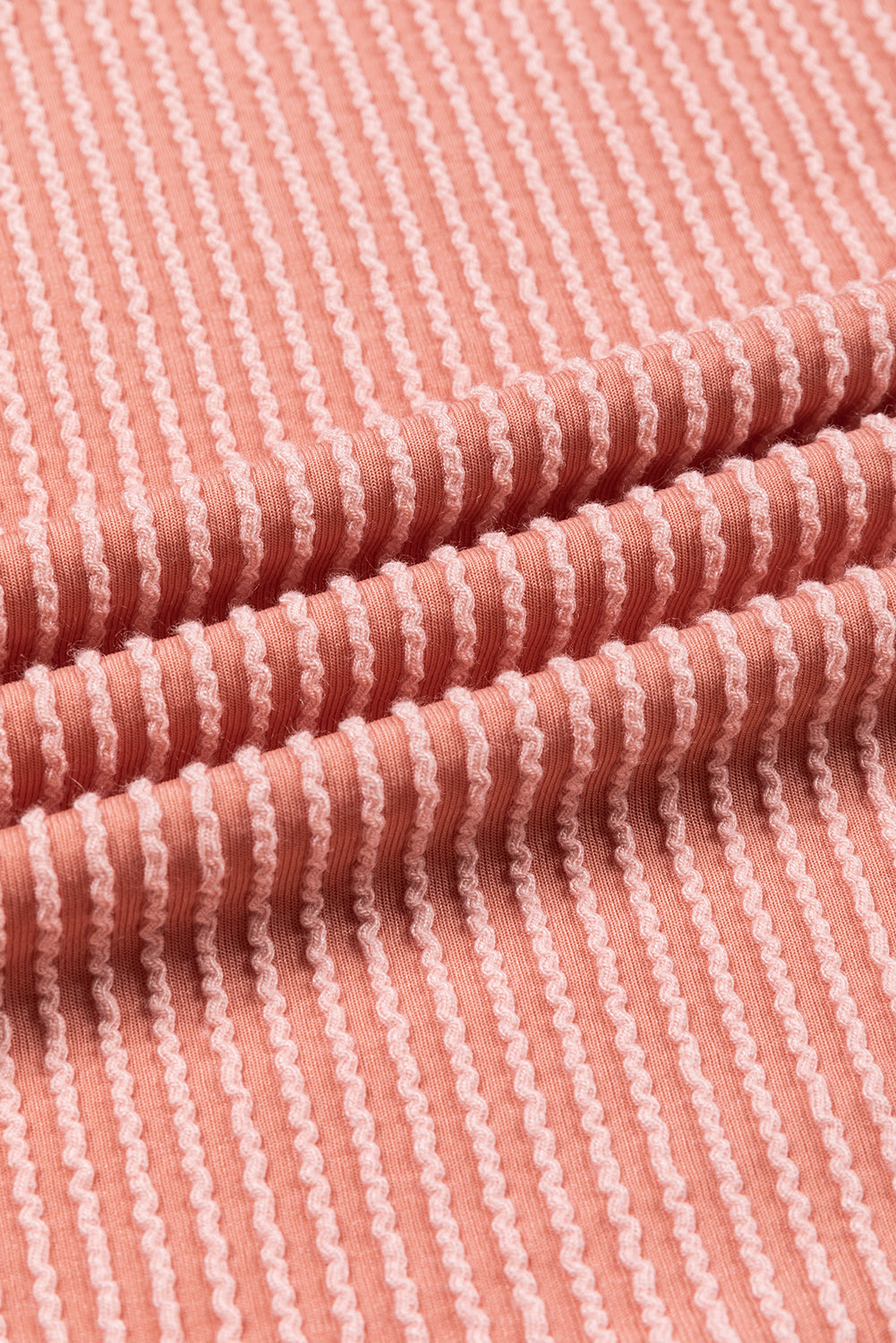 Fiery Red Corded 2pcs Colorblock Pullover and Pants Outfit