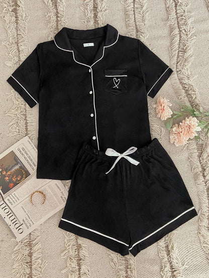 Cardigan Short Sleeved Pajama Home Suit
