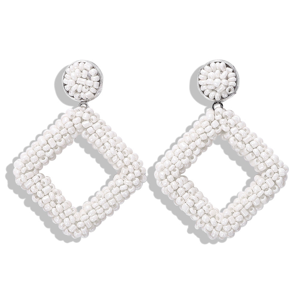 Diamond Bead Earrings