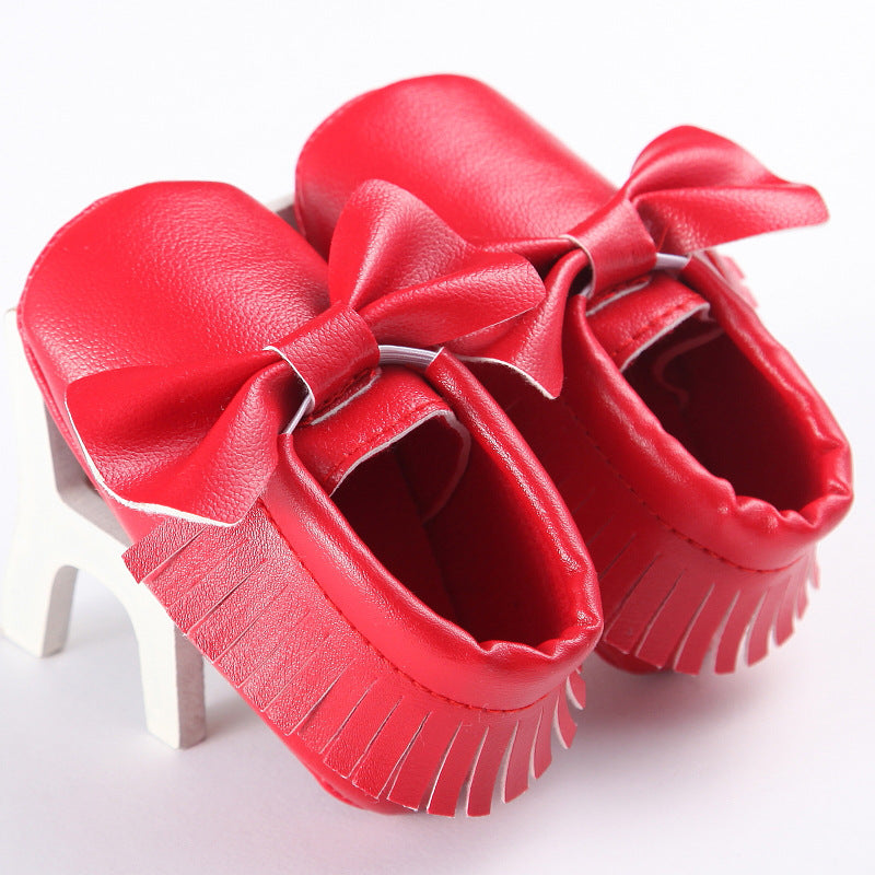 Spring And Autumn New 0-1 Years Old Baby Shoes Tassel Pu Bottom Non-slip Casual Baby Shoes