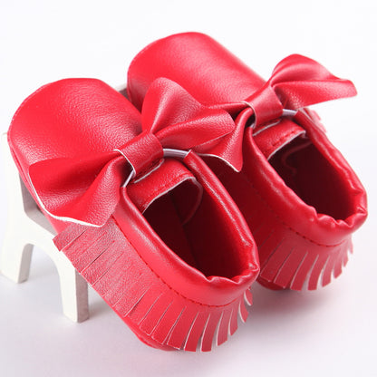 Spring And Autumn New 0-1 Years Old Baby Shoes Tassel Pu Bottom Non-slip Casual Baby Shoes