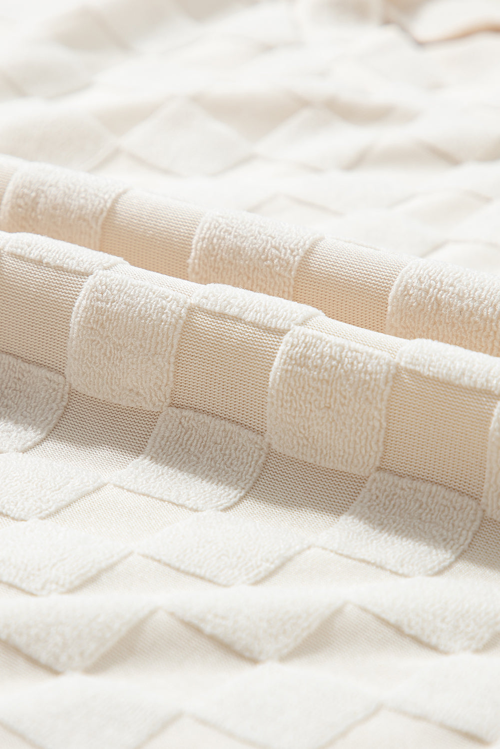 Bright Pink Lapel Neck Checkered Textured Short Sleeve Shirt