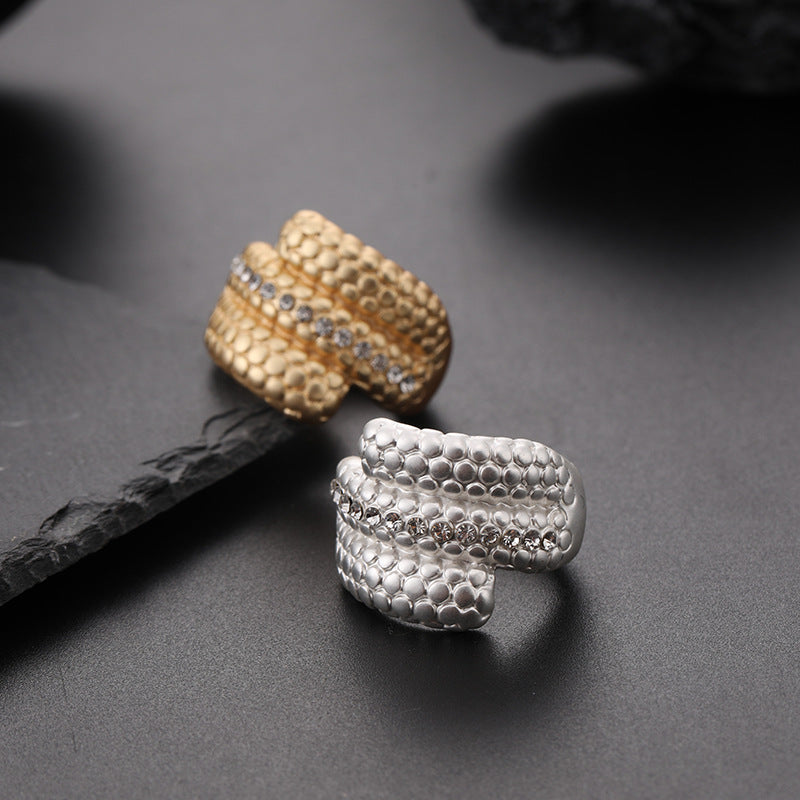 Elastic Metal Ladies Brushed Ring Wholesale