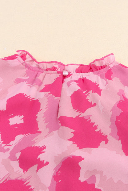 Leopard Pocket Short Sleeve Drawstring Lounge Set