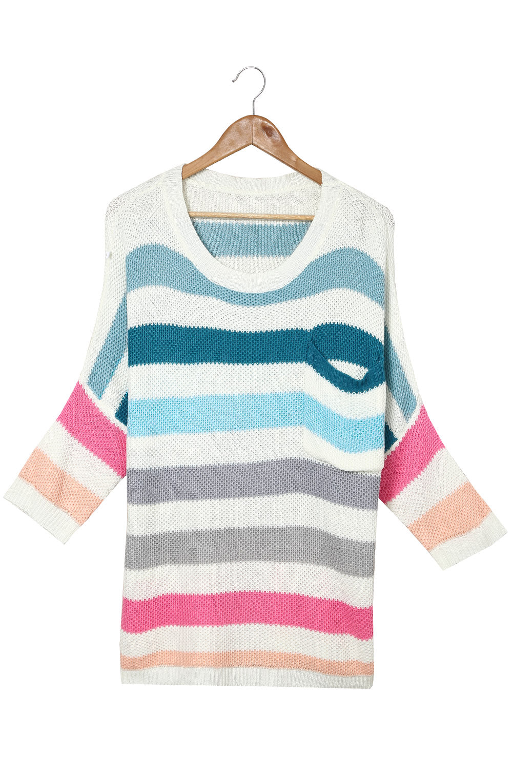 Multicolor Striped Oversized Sweater