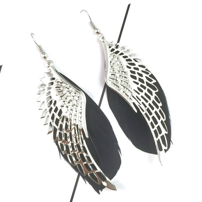 Vintage feather earrings