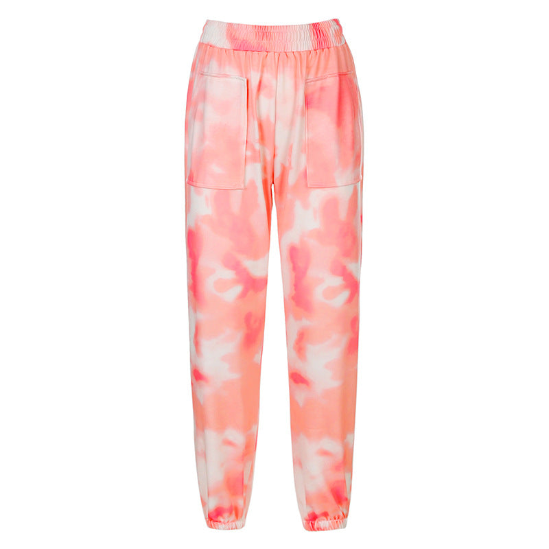 Featured tie-dye slim slimming women's clothing