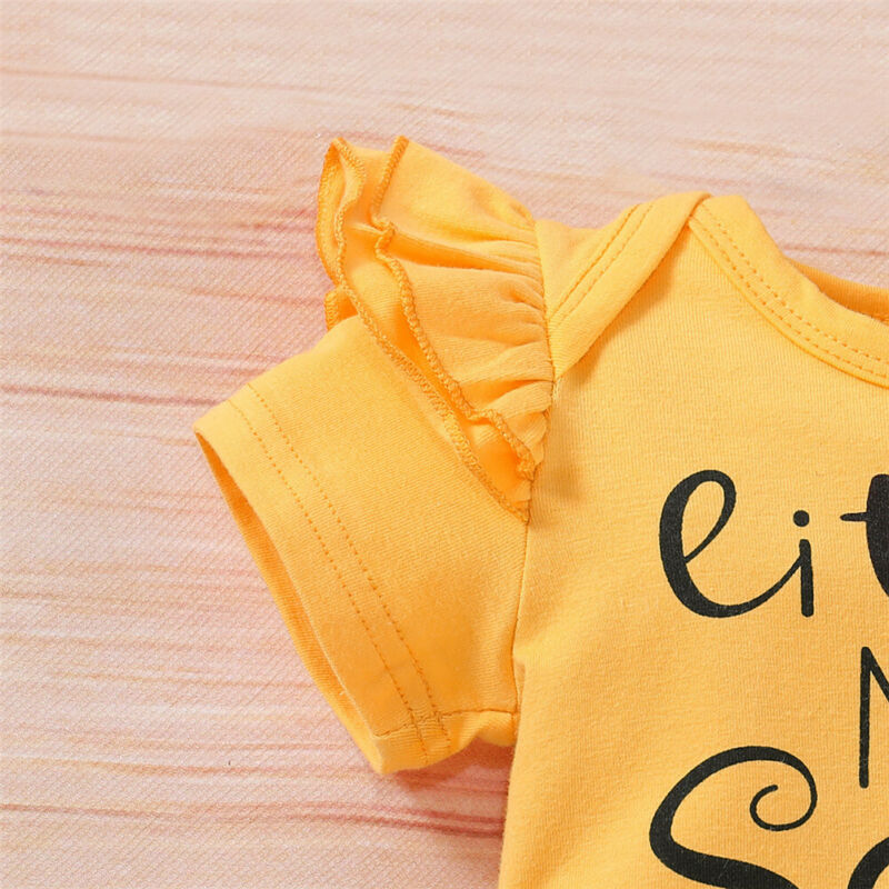 Baby Sunflower Print Romper Shorts Set