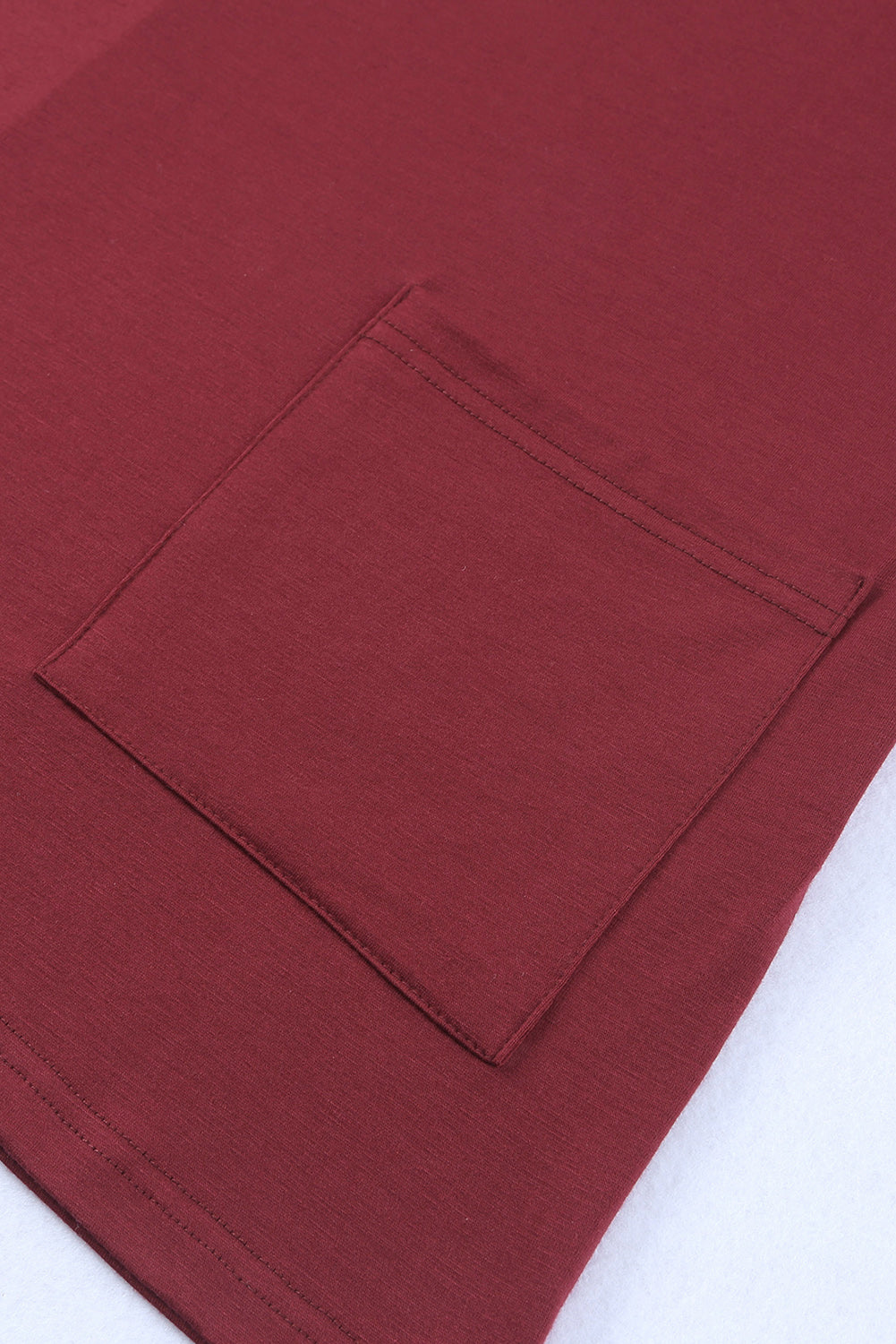 White Side Pockets Short Sleeve Tunic Top