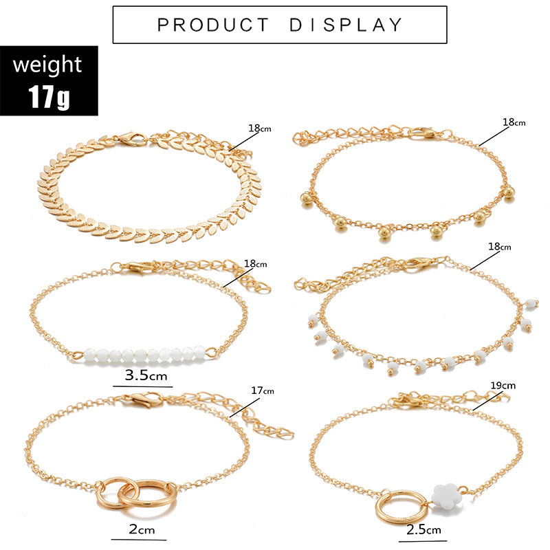 European And American Personality Small Flower Arrow Leaf Bracelet