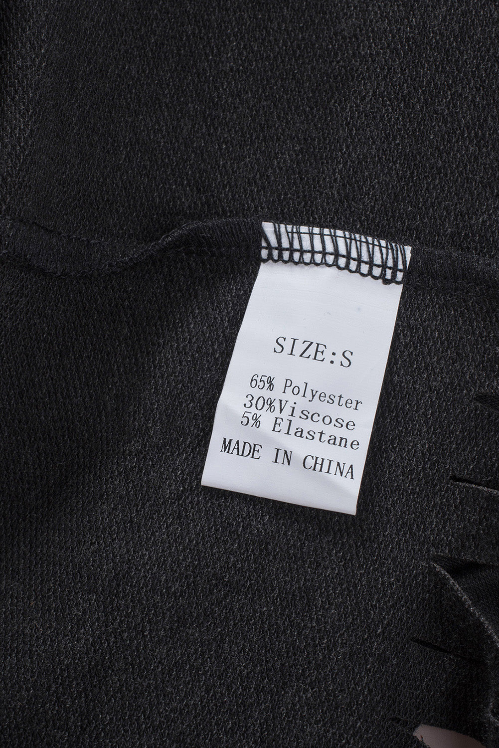 Red Fringe Hem V Neck T Shirt