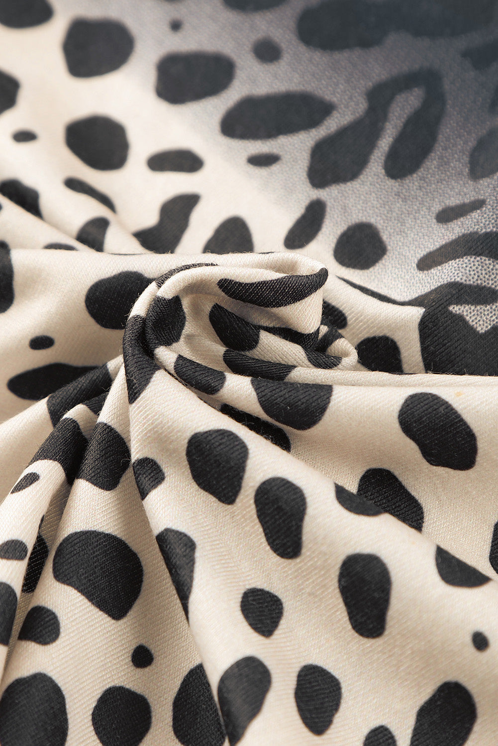 Black Ombre Leopard Print T-shirt