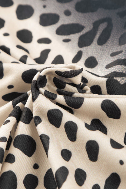 Black Ombre Leopard Print T-shirt