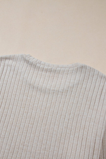 Pink Plain Ribbed Loose Fit Two Piece Lounge Set