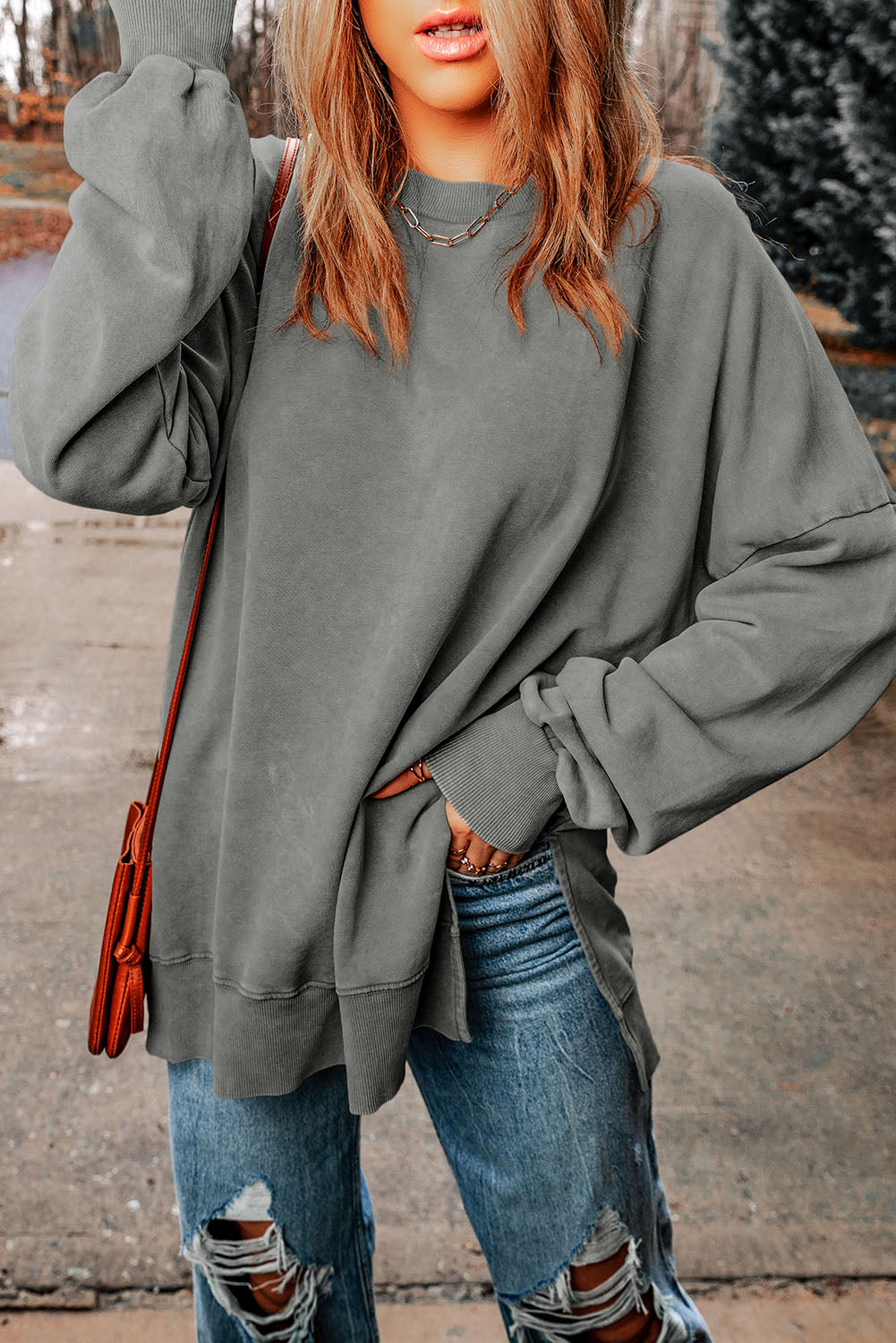 Black GAME DAY Graphic Oversized Sweatshirt