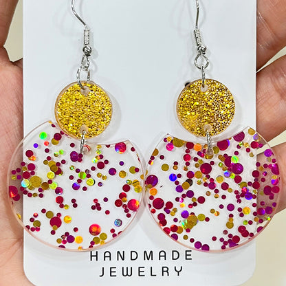 Christmas Geometric Simple Sequins Transparent Earrings