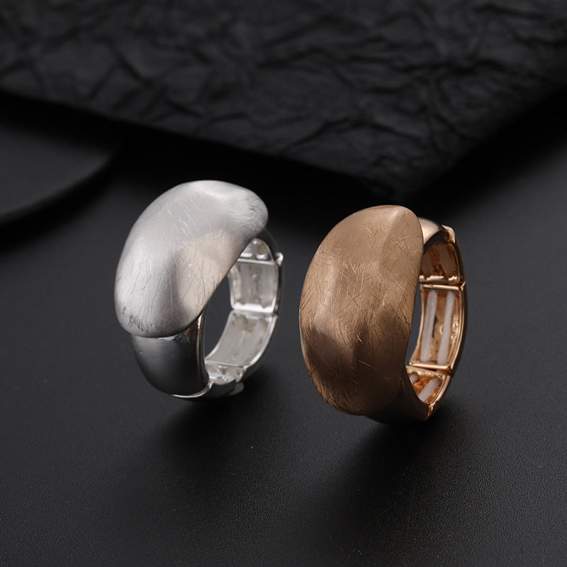 Elastic Metal Ladies Brushed Ring Wholesale