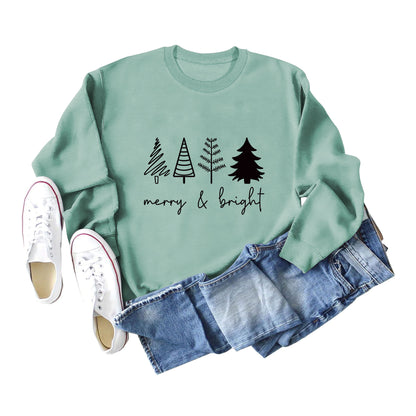 Printing Casual Women's Round Neck Loose Sweatshirt Shirt