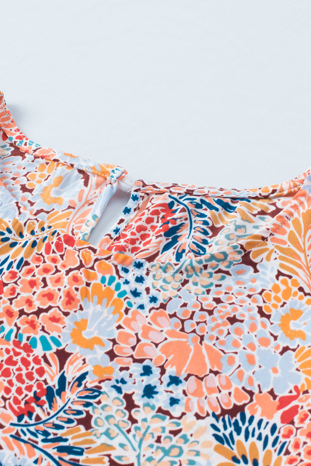 Red Cakewalk Floral Smocked Blouse