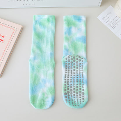 Cotton Calf Medium Stockings Professional Fitness Exercise Pilates Non-slip Yoga Socks