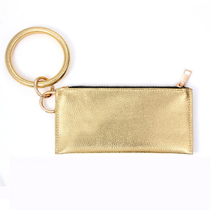 Leopard Leather Tassel Double Layer Jewelry Bag